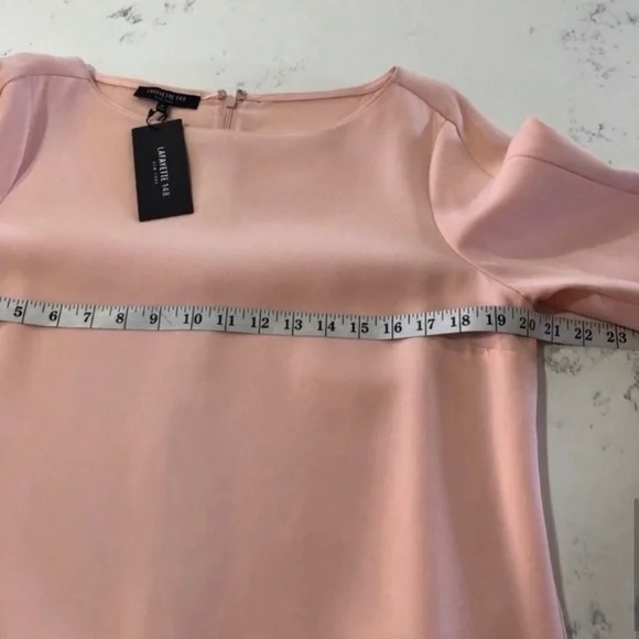 NEW Lafayette148 New York pink Emory Ruffle Cuff dress - Picture 13 of 15